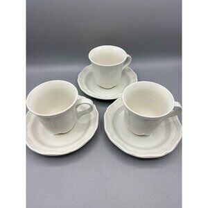 Mikasa French Countryside  Cups Saucers Set Of 3 F9000